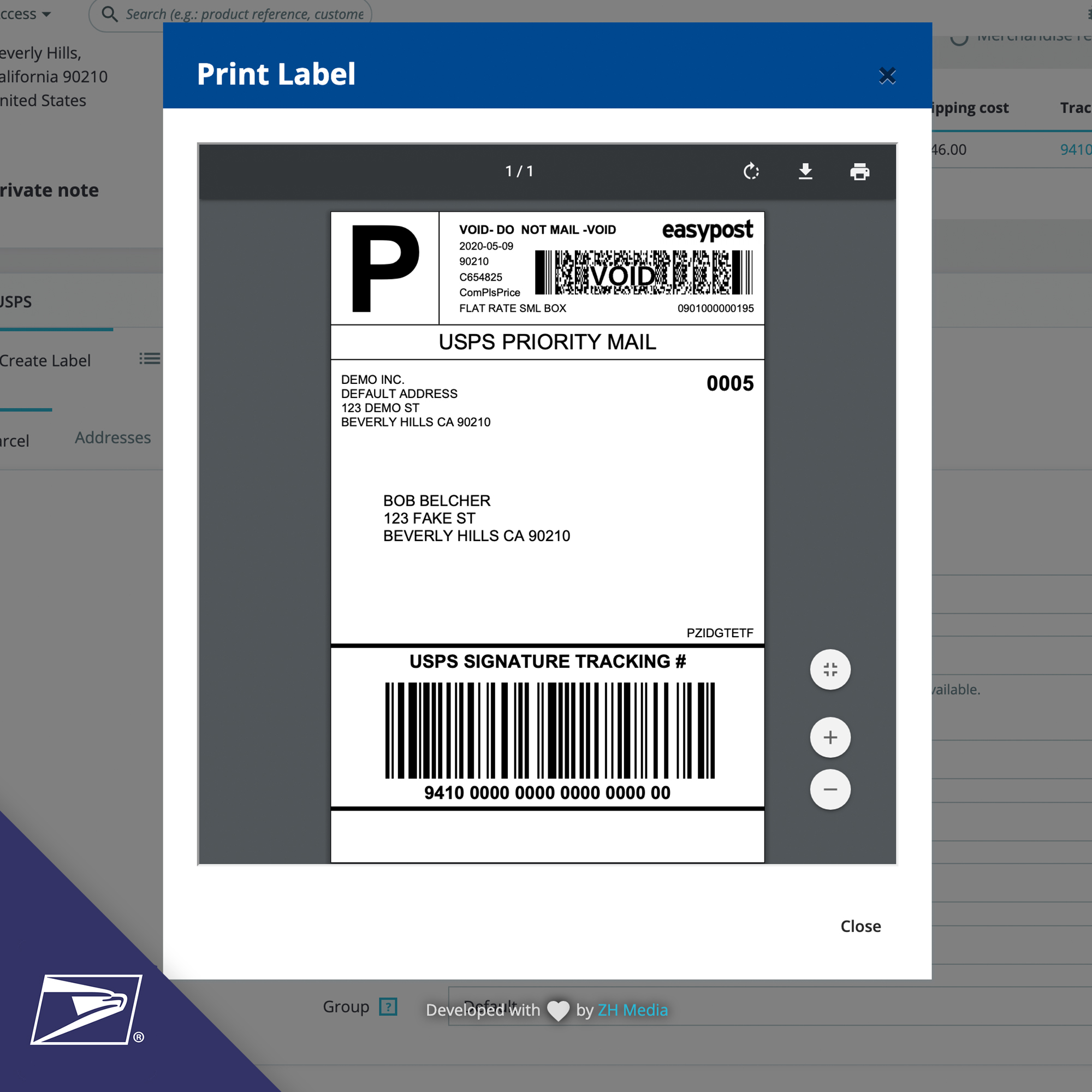 Create usps tracking number, generate usps label for your package